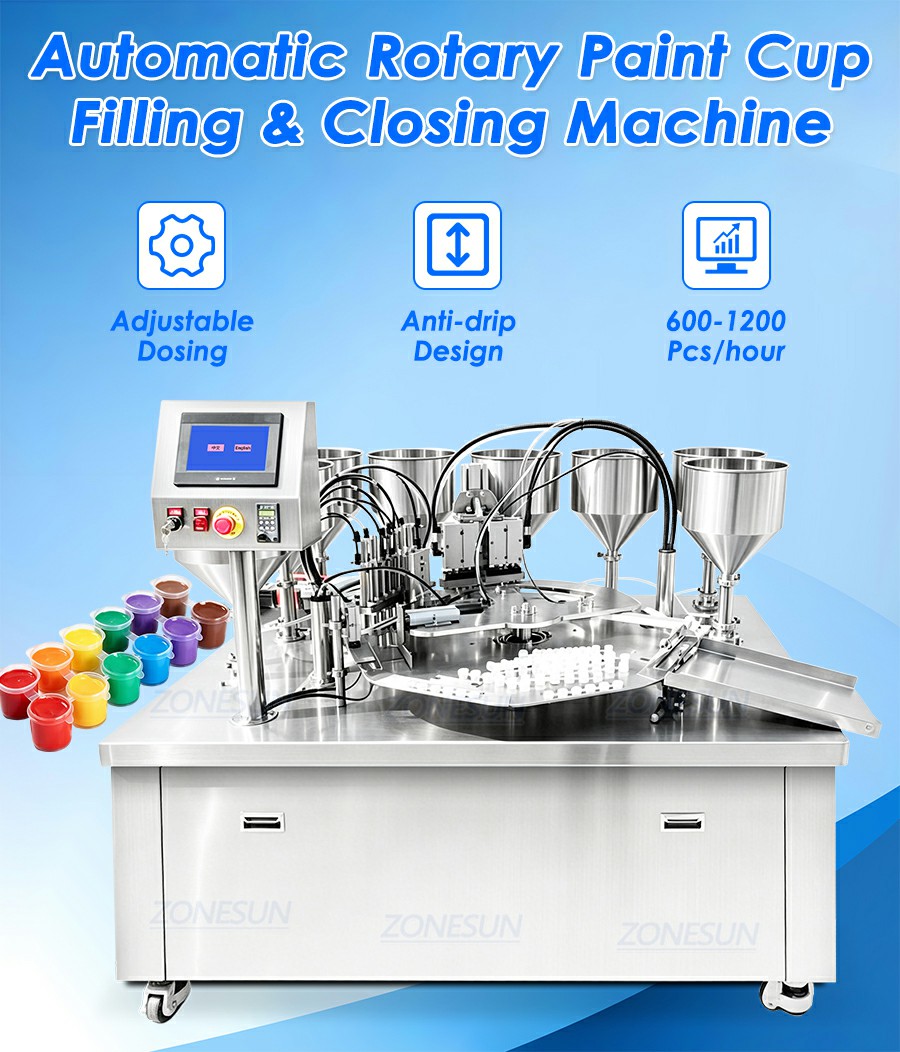 Rotary Mini Acrylic Paint Pot Filling Capping Machine Rotary Mini Acrylic Paint Pot Filling Capping Machine