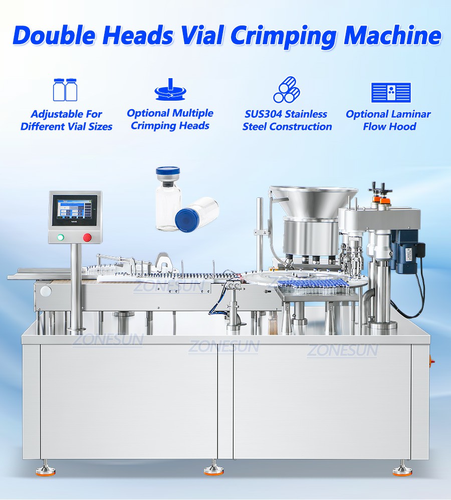 Rotary Vial Capping Machine With Cap Feeder