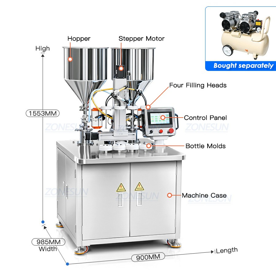 Swirl Marshmallow Body Lotion Filling Machine Swirl Marshmallow Body Lotion Filling Machine