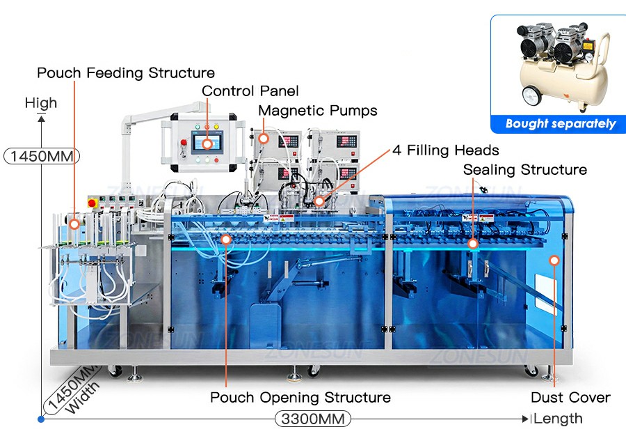 100BPM Liquid Pouch Filling Sealing Machine 100BPM Liquid Pouch Filling Sealing Machine