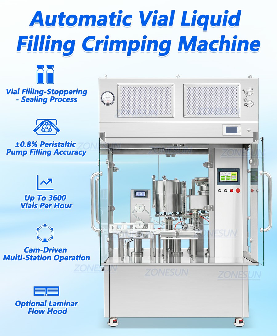3600BPH Vial Filling Stoppering Capping Machine 3600BPH Vial Filling Stoppering Capping Machine