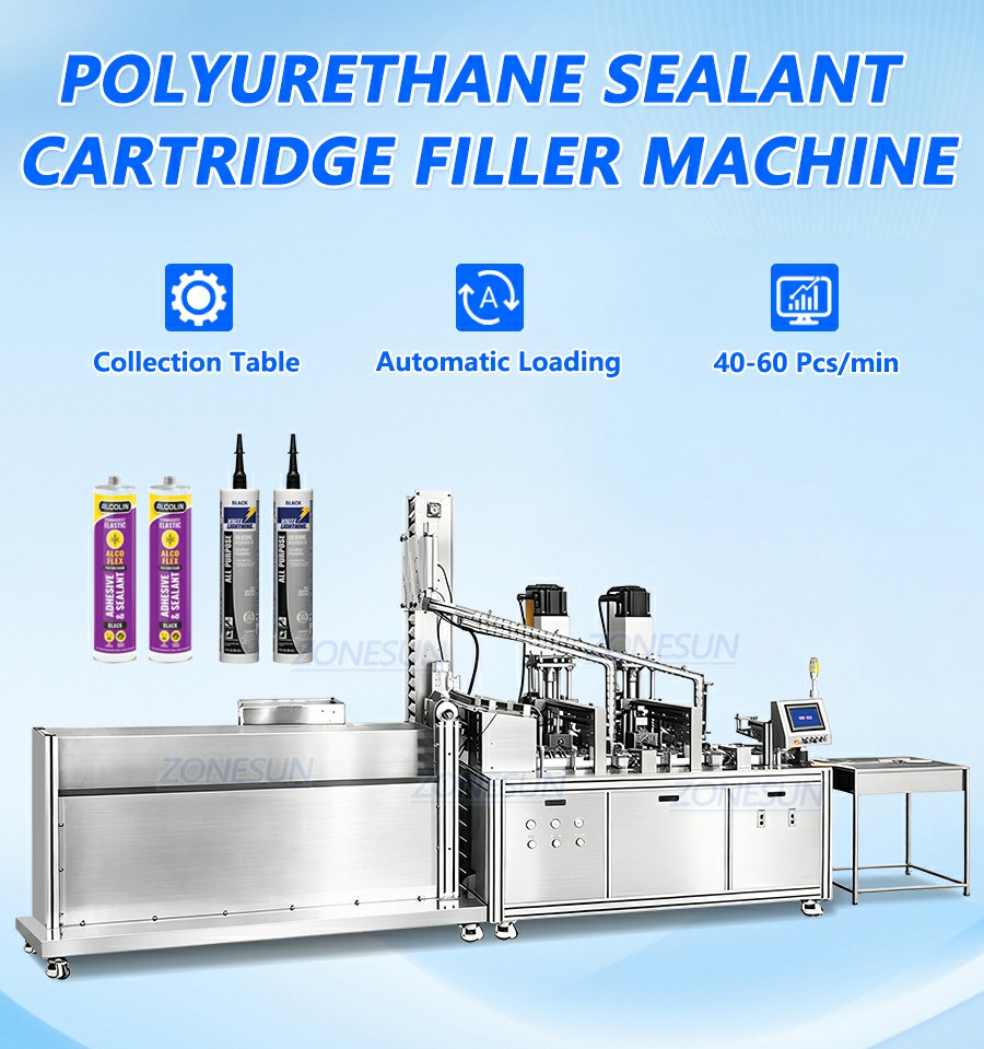 Máquina automática de llenado y tapado de cartuchos para sellador Máquina automática de llenado y tapado de cartuchos para sellador