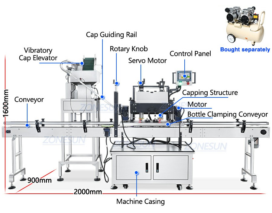 Máquina taponadora automática Servo de 2 cabezales Máquina taponadora automática Servo de 2 cabezales