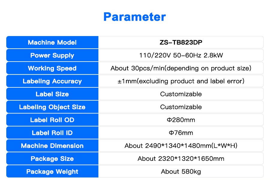 Parameter Of Automatic Centrifuge Tube Label Applicator Parameter Of Automatic Centrifuge Tube Label Applicator