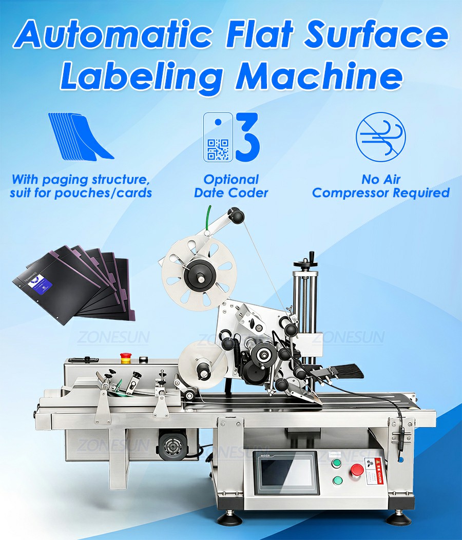 Tabletop Zipper Bag Labeling Machine With Feeder Tabletop Zipper Bag Labeling Machine With Feeder