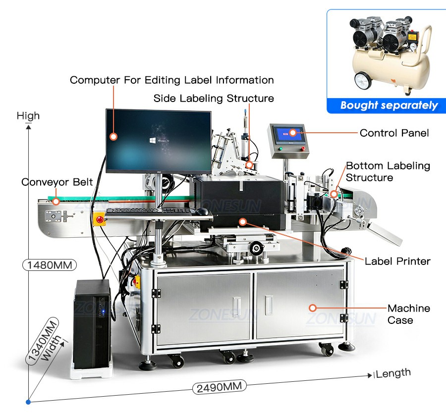 Test Tube Label Applicator With Label Printer Test Tube Label Applicator With Label Printer